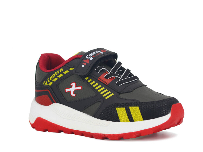 Contra Filet C91 Cilt Spor Ayakkabı Haki - Kırmızı - Sarı - 1