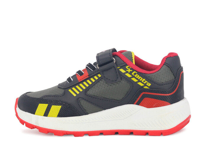 Contra Filet C91 Cilt Spor Ayakkabı Haki - Kırmızı - Sarı - 2