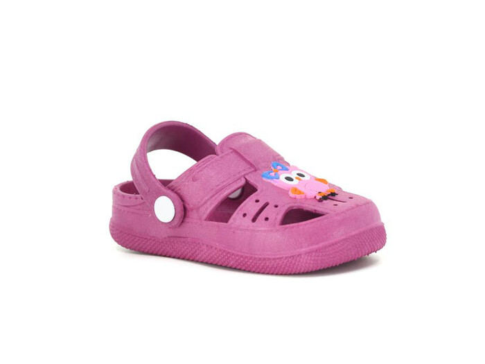 Daye Bebe BK01001 Hayvanlı Kaymaz Sandalet Fuşya - Daye