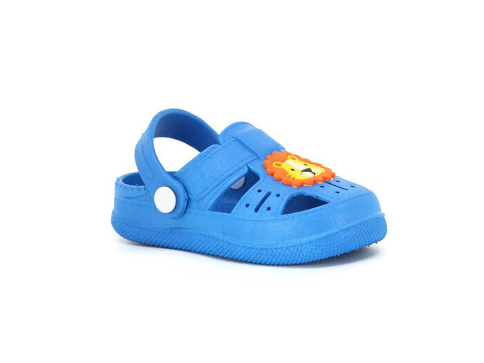 Daye Bebe BK01001 Hayvanlı Kaymaz Sandalet Mavi