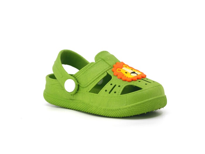 Daye Bebe BK01001 Hayvanlı Kaymaz Sandalet Yeşil - Daye