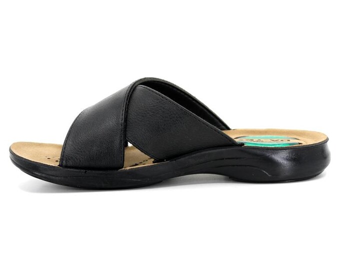 Daye Merdane 45008 Çapraz Jelli Kutulu Günlük Terlik Siyah - 2