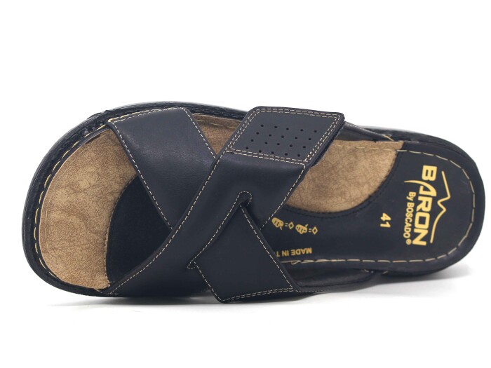 Daye Merdane B-2209 Baron Çapraz Monta Kutulu Günlük Terlik Siyah - Daye (1)