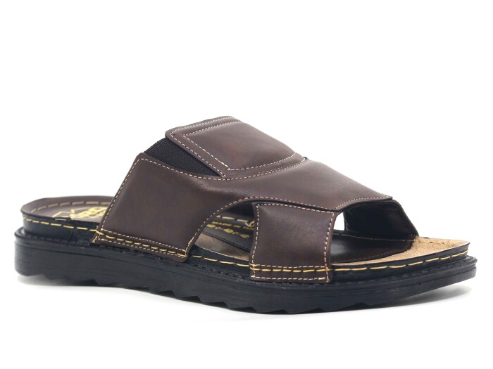 Daye Merdane B-2210 Baron Monta Kutulu Günlük Terlik Kahve - Daye