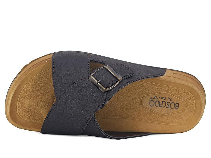 Daye Merdane B-6901 Çapraz Monta Kutulu Günlük Terlik Kahve - Daye (1)