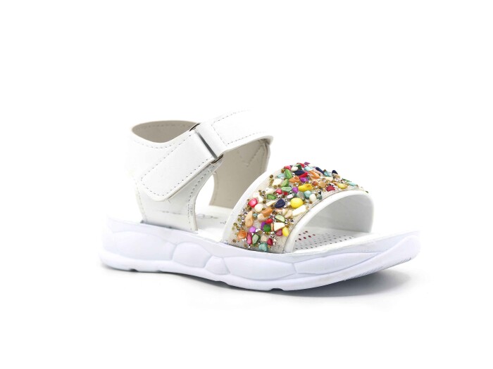 Daye Patik 6520 Kız Sandalet Beyaz - 1