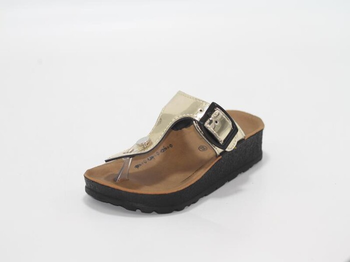 Daye Patik 8504 Birken Lame Parmak Arası Terlik Altın - 2