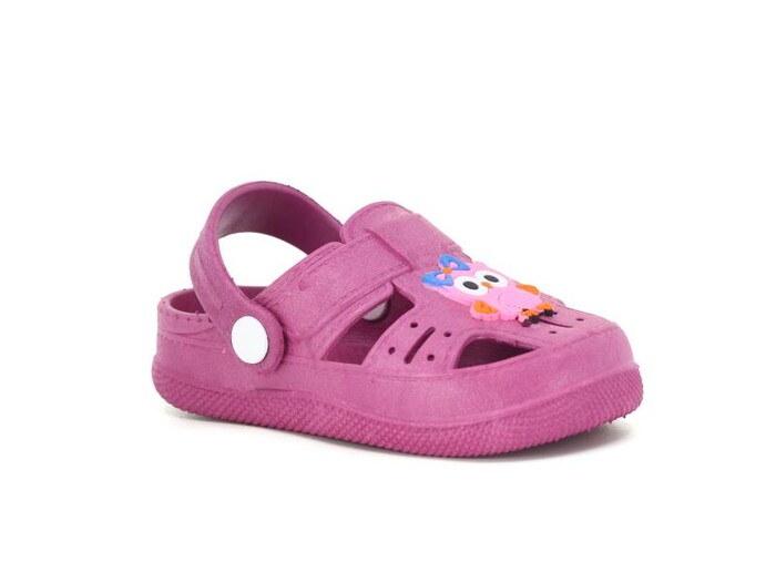 Daye Patik PK01001 Hayvanlı Kaymaz Sandalet Fuşya 