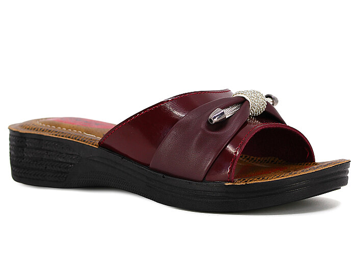 Daye Zenne 20851 Poşetli Günlük Terlik Bordo - Daye