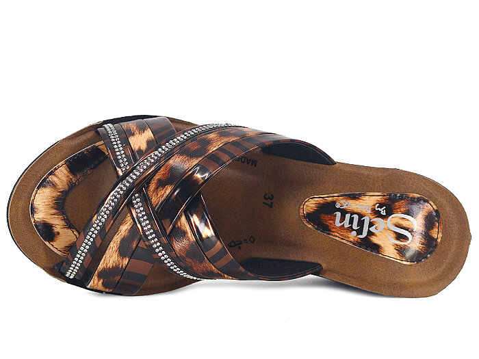 Daye Zenne 22227 Selin Günlük Terlik Kahve Leopar - Daye (1)