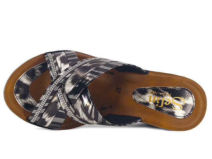 Daye Zenne 22227 Selin Günlük Terlik Siyah Leopar - Daye (1)