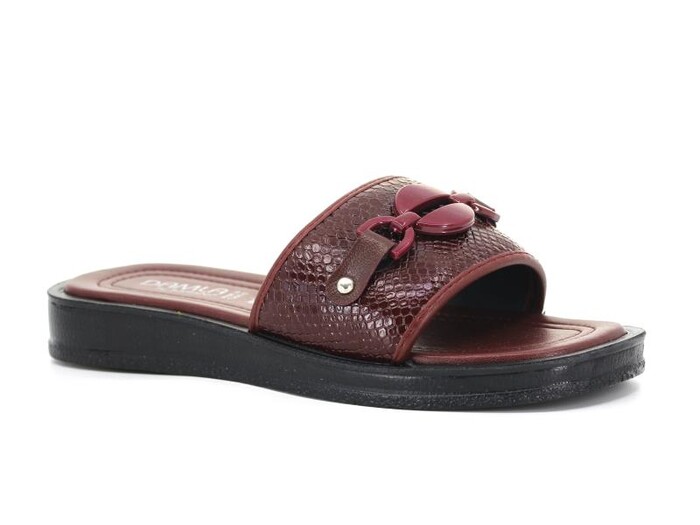 Daye Zenne 26902 Damla Kutulu Günlük Terlik Bordo - Daye