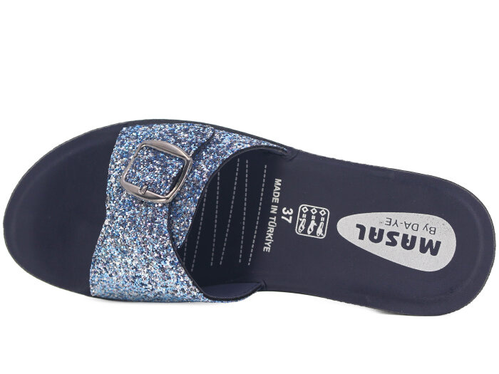 Daye Zenne 27326 Masal Tek Toka Poşetli Günlük Terlik Lacivert - 2