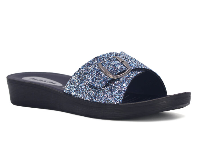 Daye Zenne 27326 Masal Tek Toka Poşetli Günlük Terlik Lacivert - Daye