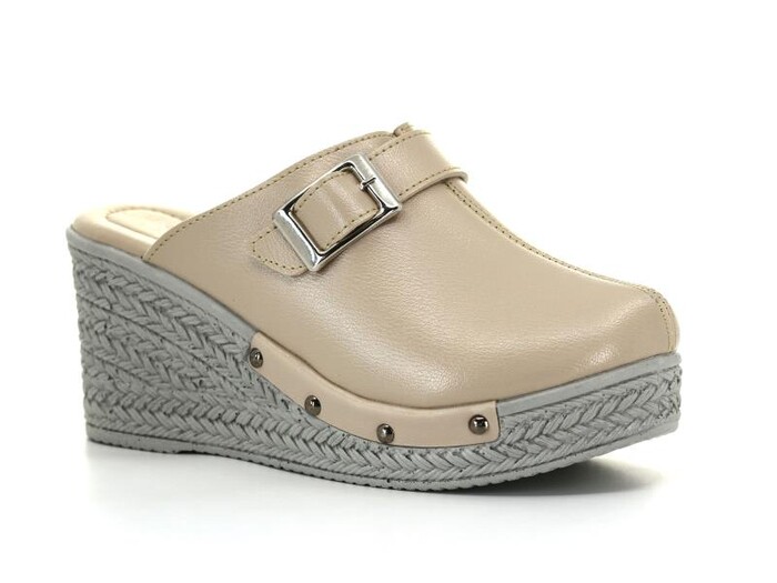 Daye Zenne 4653 Nil Yüksek Monta Kışlık Kapalı Terlik Bej - 2