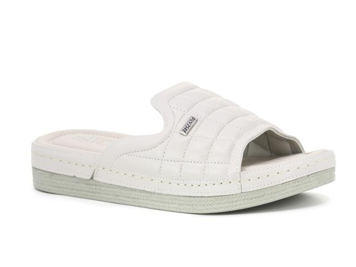 Daye Zenne 4917 Işıl Monta Kareli Kutulu Günlük Terlik Bej - Daye