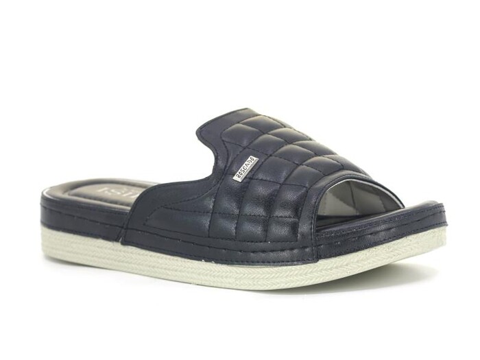 Daye Zenne 4917 Işıl Monta Kareli Kutulu Günlük Terlik Siyah - Daye