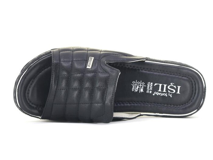 Daye Zenne 4917 Işıl Monta Kareli Kutulu Günlük Terlik Siyah - 2