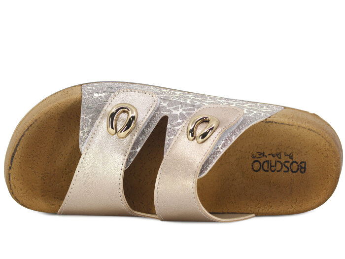 Daye Zenne 8201 Boscado Çift Toka Mantar Taban Kutulu Günlük Terlik Altın - Daye (1)