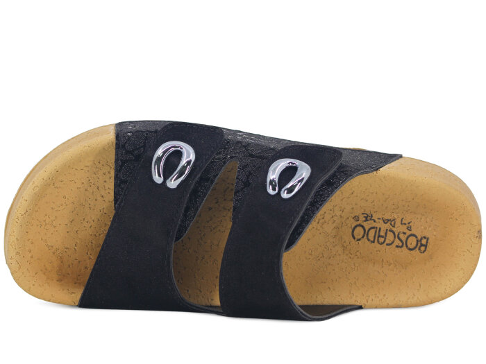 Daye Zenne 8201 Boscado Çift Toka Mantar Taban Kutulu Günlük Terlik Siyah - 2