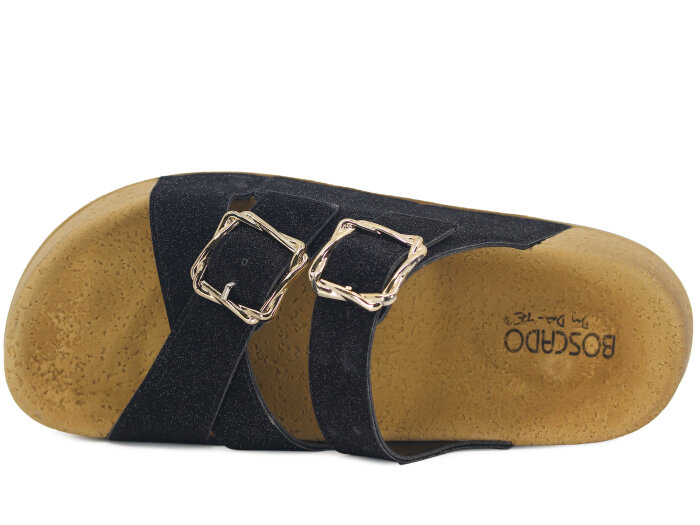 Daye Zenne 8212 Boscado Çift Toka Kutulu Günlük Terlik Siyah - 2