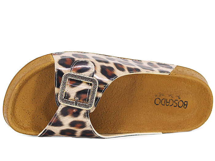 Daye Zenne 8213-1 Boscado Çift Toka Kutulu Günlük Terlik Bej Leopar - Daye (1)