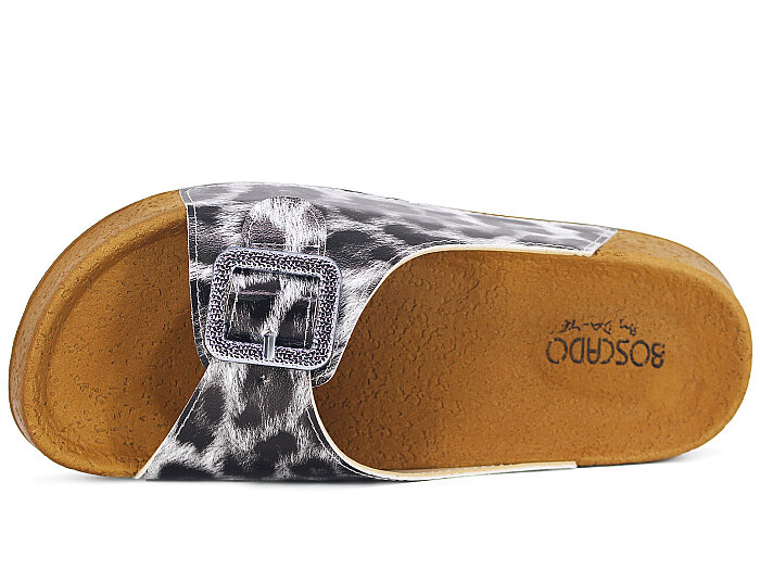 Daye Zenne 8213-1 Boscado Çift Toka Kutulu Günlük Terlik Siyah Leopar - Daye (1)