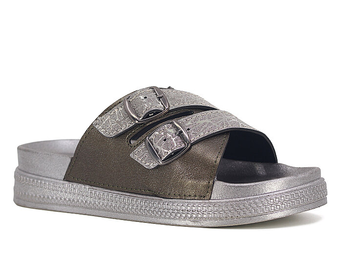 Daye Zenne B-8502 Kutulu Günlük Terlik Platin - 1