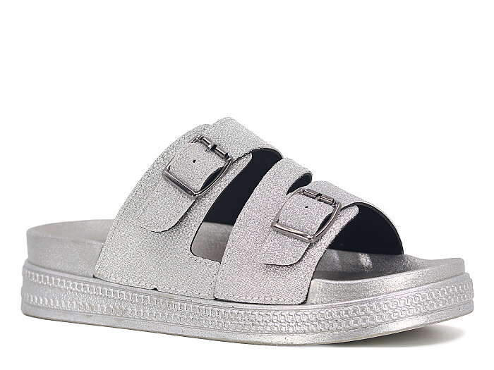 Daye Zenne B-8504 Kutulu Günlük Terlik Gümüş - Daye