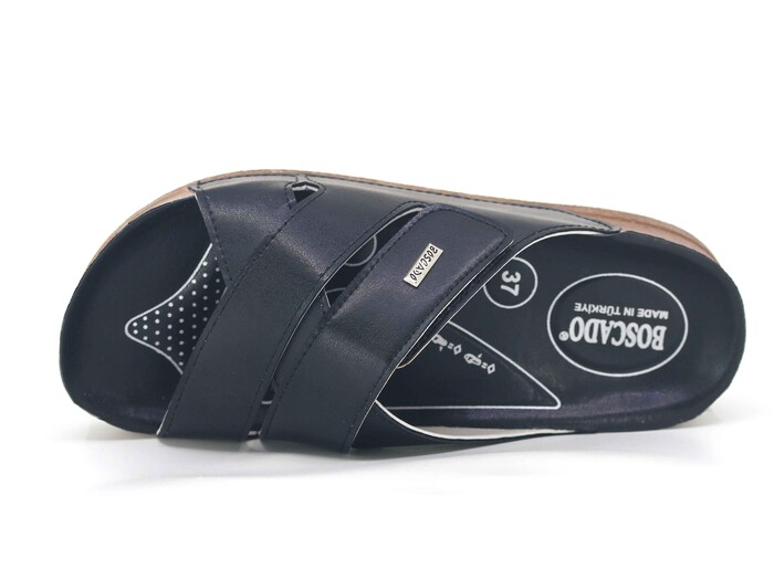 Daye Zenne B-3106 Çapraz Cırtlı Monta Soft Kutulu Günlük Terlik Siyah - Daye (1)