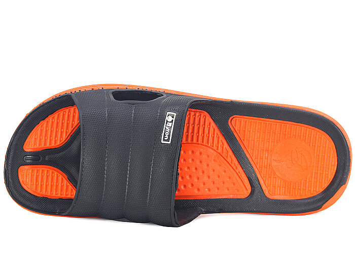 Defa Garson 1796 Poşetli Kaydırmaz Terlik Siyah - Turuncu - 2