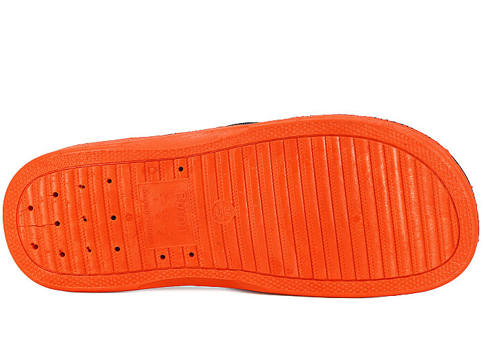 Defa Garson 1796 Poşetli Kaydırmaz Terlik Siyah - Turuncu - 3