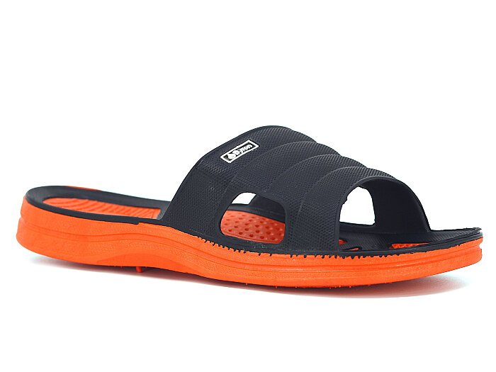 Defa Garson 1796 Poşetli Kaydırmaz Terlik Siyah - Turuncu - Defa