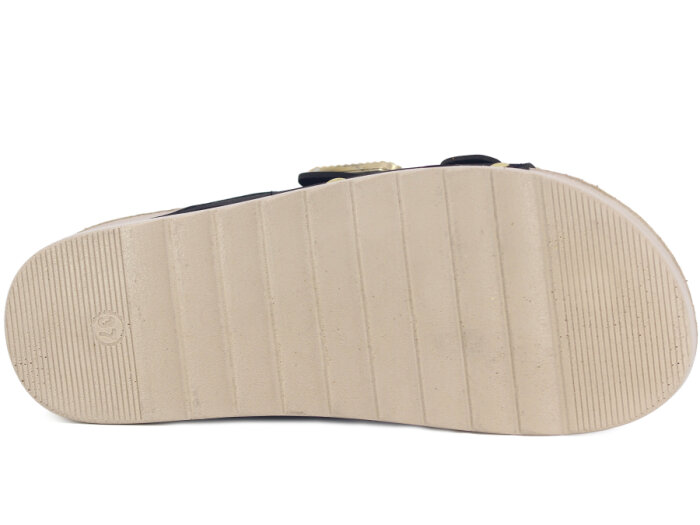 Demir Zenne Linna 0280 Çift Toka Pedli Günlük Terlik Siyah - 3