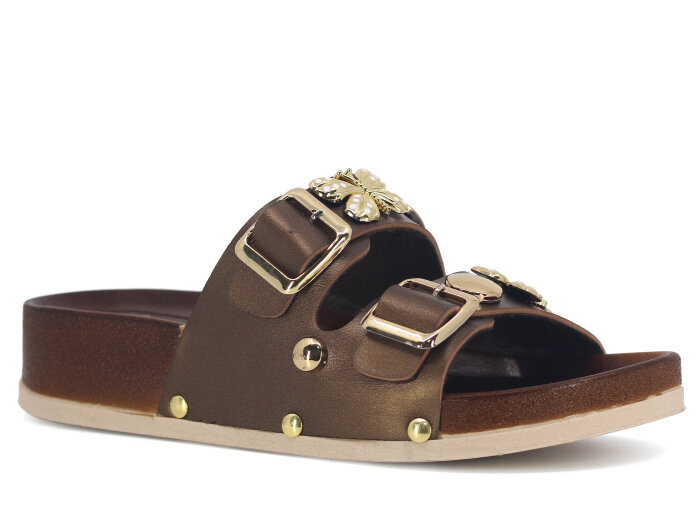 Demir Zenne Linna L-230 Günlük Terlik Bakır - Demir