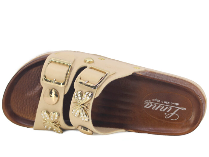 Demir Zenne Linna L-230 Günlük Terlik Bej - 2