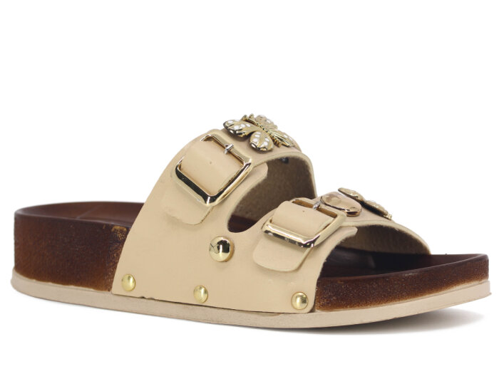 Demir Zenne Linna L-230 Günlük Terlik Bej - 1