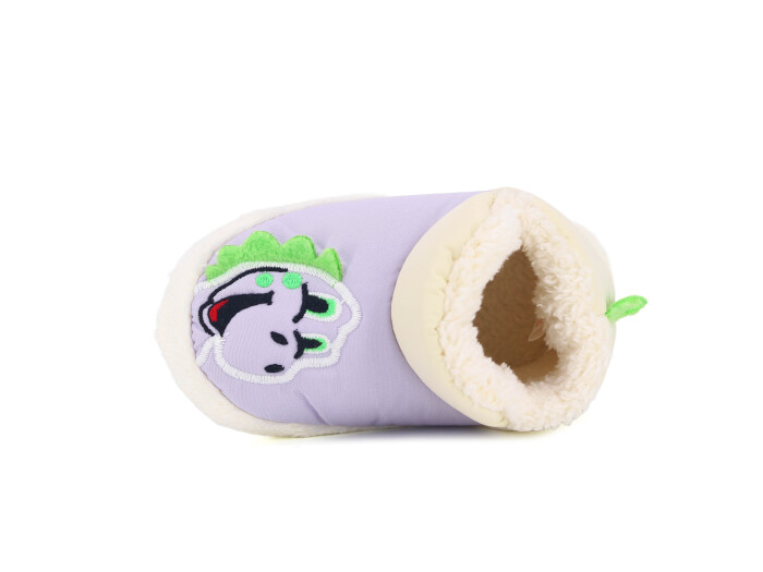 Doktor Bebe 2024 Baskılı Hayvanlı Panduf Dinazorlu Lila - 2