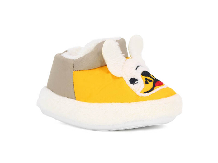 Doktor Bebe 2024 Baskılı Hayvanlı Panduf Köpekli Hardal - Doktor