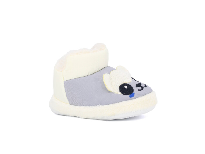Doktor Bebe 2024 Baskılı Hayvanlı Panduf Pandalı Gri - Doktor