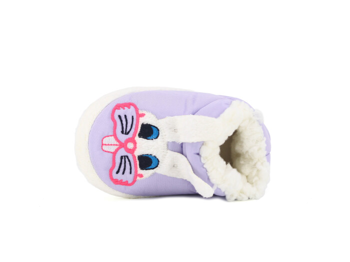 Doktor Bebe 2024 Baskılı Hayvanlı Panduf Tavşanlı Lila - 2
