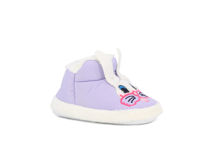 Doktor Bebe 2024 Baskılı Hayvanlı Panduf Tavşanlı Lila - 1