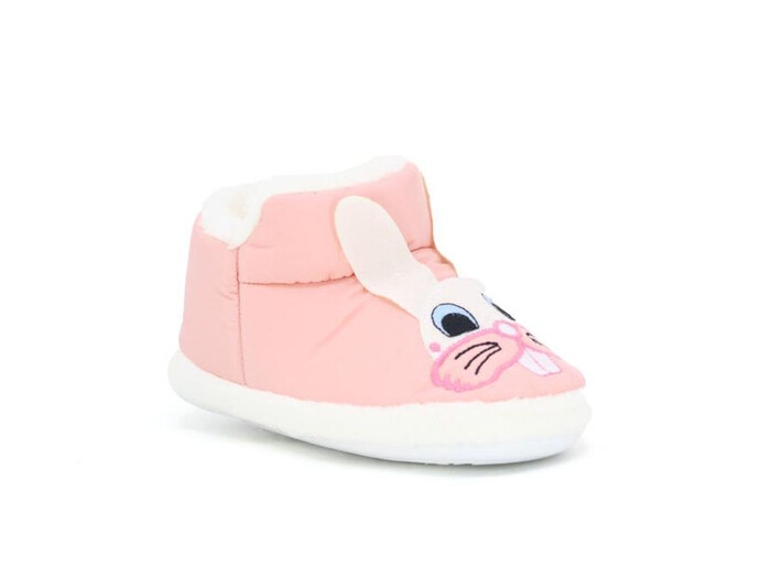 Doktor Bebe 2024 Baskılı Hayvanlı Panduf Tavşanlı Pembe - Doktor