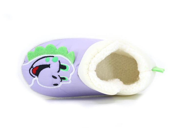 Doktor Filet 2024 Baskılı Hayvanlı Panduf Dinozorlu Krem Lila - 2