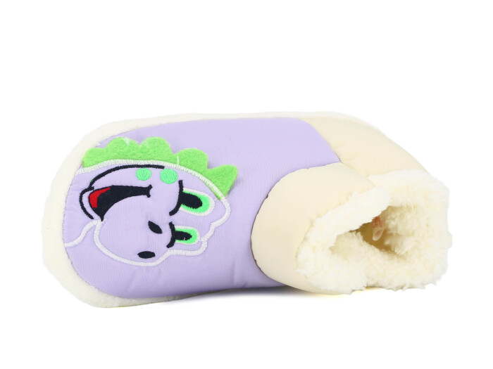 Doktor Filet 2024 Baskılı Hayvanlı Panduf Dinazorlu Lila - Doktor (1)