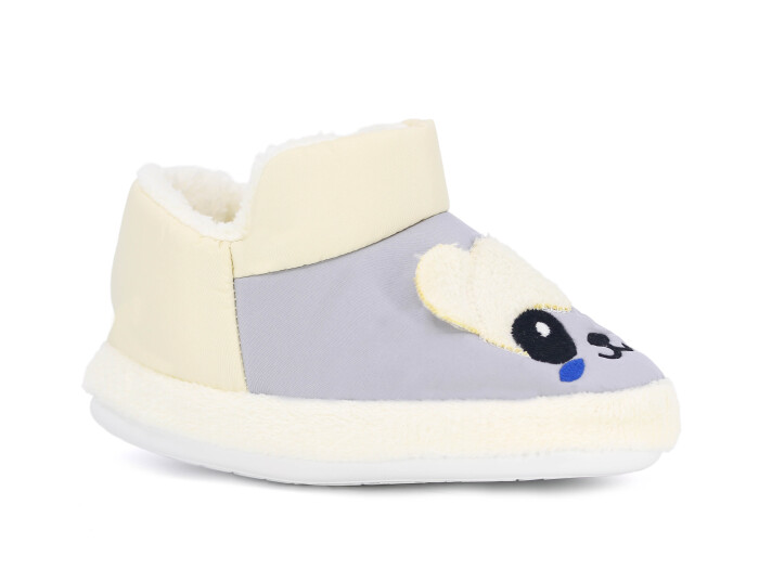 Doktor Filet 2024 Baskılı Hayvanlı Panduf Pandalı Gri 