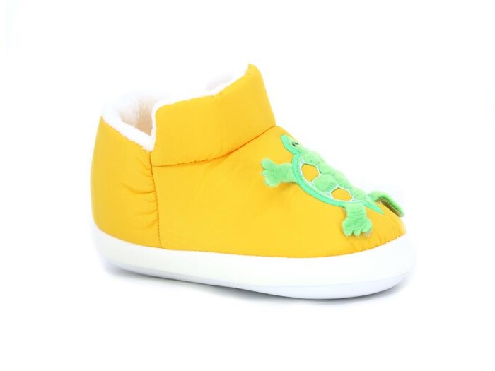 Doktor Patik 2024 Baskılı Hayvanlı Panduf Kaplumbağalı Hardal - 1