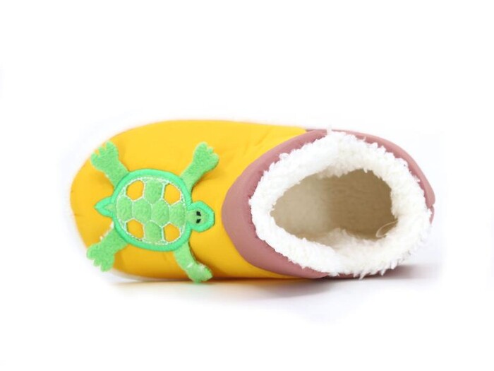 Doktor Patik 2024 Baskılı Hayvanlı Panduf Kaplumbağalı Kiremit - Hardal - Doktor (1)