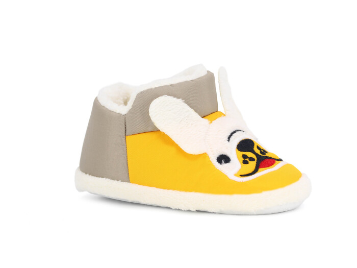 Doktor Patik 2024 Baskılı Hayvanlı Panduf Köpekli Hardal 