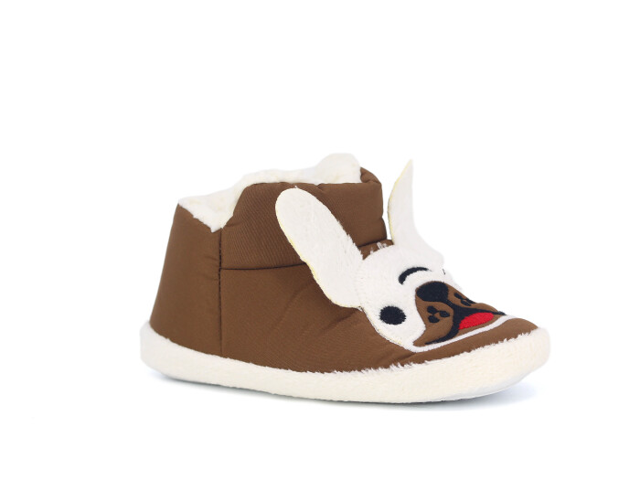 Doktor Patik 2024 Baskılı Hayvanlı Panduf Köpekli Kahve - Doktor